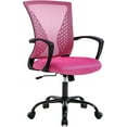thumbnail image 1 of FDW Office Chair Ergonomic Mesh, Lumbar Support Armrest Mid Back Rolling Swivel Adjustable, Pink, 1 of 7