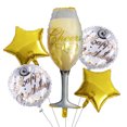 thumbnail image 1 of Set de copa de champán y globos de feliz cumpleaños (5 piezas), 1 of 1