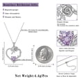 thumbnail image 5 of Beautlace 18K White Gold Plated Heart Rose Birthstone Necklace for Women,Crystal Pendant Jewelry Gift for Wife Mom Girlfriend,Birthday Valentine’s Day Mother’s Day Gift, 5 of 10