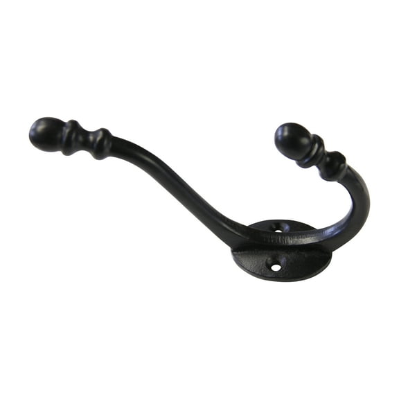 RCH Hardware HK-IR8382-80 Iron Wall Hook, 3.1 Inch, Black