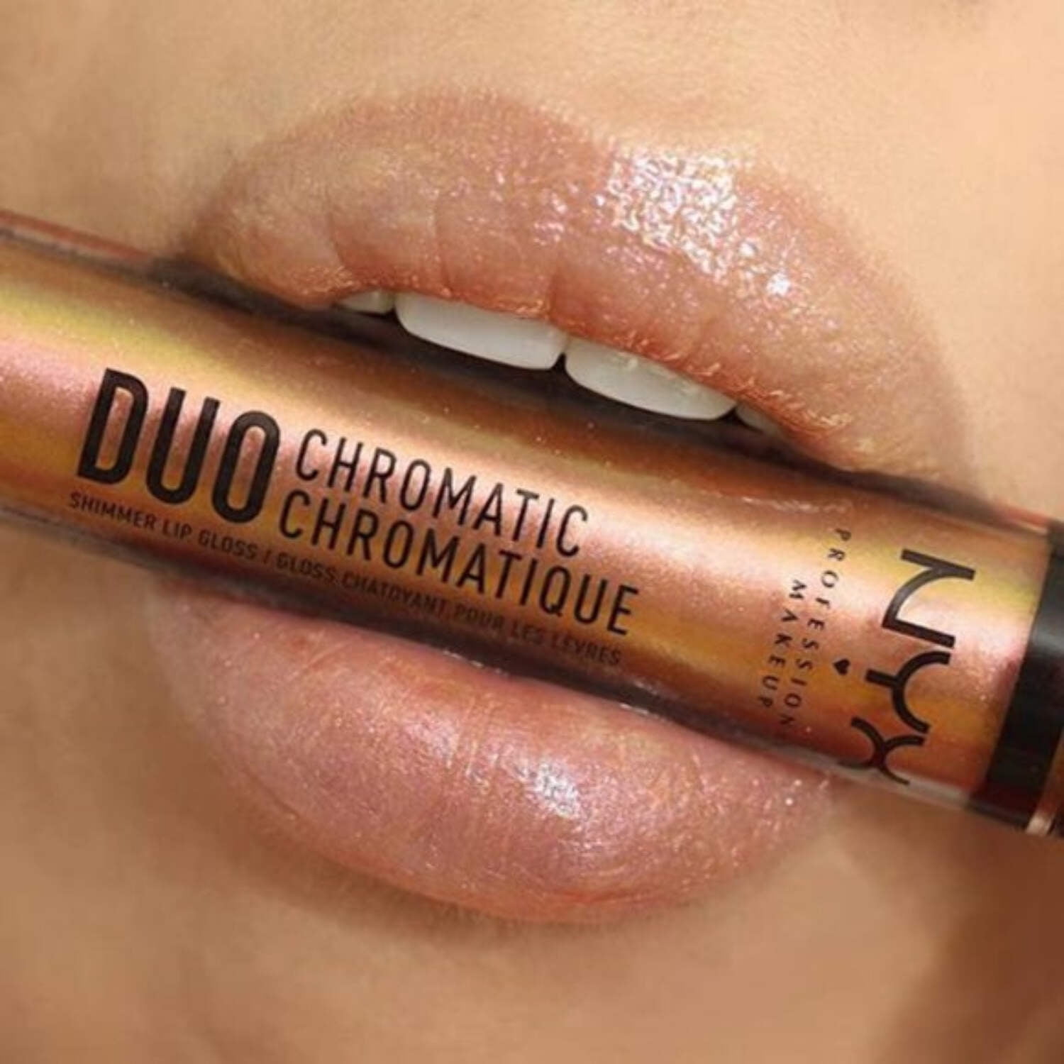 NYX Professional Makeup Duo Chromatic Lip Gloss, Day Club