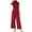 Wine, variant on XWSHYW Rompers for Women Leisure Loose Fit Comfort Waist Long Jumpsuits Fashion Sleeveless Solid Color Jumpsuit