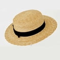 thumbnail image 4 of Qarigey Sombrero de playa para hombre y mujer, gorra de ala ancha de paja, Color sólido, transpirable, para verano, decoración para la Sombreros, 4 of 6