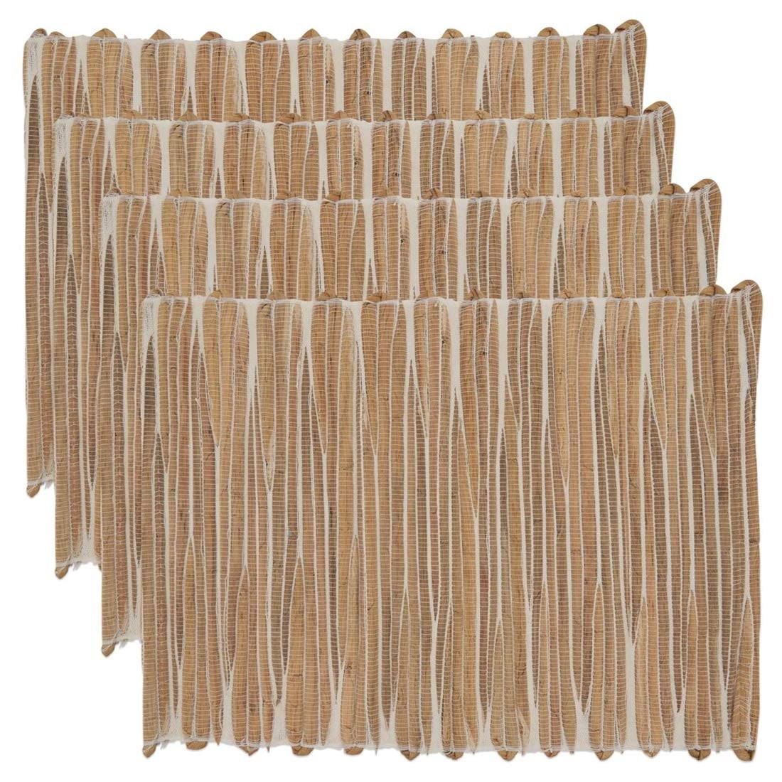 Natural Water Hyacinth Rectangular Placemats Set of 4