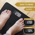 thumbnail image 2 of Bathroom Scale, Highly Accurate Digital Bathroom Body Scale, Measures Weight up to 400 lbs. Includes Batteries Black, 2 of 6