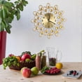 thumbnail image 2 of European Style Iron Floral Clock, Battery Operated, Quiet, Easy to Read, for Home and Office (Golden), 2 of 4