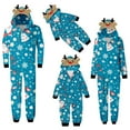 thumbnail image 4 of Odeerbi Matching Family Christmas Pajamas Sets Parent-Child Warm Hooded Jumpsuit Set Xmas Printed Home Wear Loungewear Sleepwear Jammies for Dad, 4 of 4