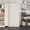 Flush Pull: 71"H-Warm Gray, variant on SOLAURA Metal Storage Office Cabinets with Locking Doors and Adjustable Shelves, 71 inch Tall Steel Storage Cabinet for Office, Home (Black)