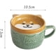 thumbnail image 2 of Japanese Cute Mug Ceramic Shiba Inu Panda Coffee Cup With Lid Home Couple Milk Breakfast Cup Water Cup (green), 2 of 5