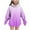 Purple, variant on cocolona Gilrs Gradient Color Hoodie Long Sleeve Oversized Fleece Sweatshirts Fall Winter Casual Cute Pullover Tops 4-14 Years
