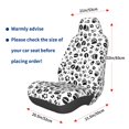 thumbnail image 3 of Wukai Black Footprints Full Set Car Seat Covers with Soft Padding Universal Auto Front Seats Protector and Cushion Mat, 3 of 5