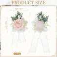 thumbnail image 2 of Uxcell 2 Pcs Pulseras de Corsage de Flores Rosas Artificiales, Corsage de Muñeca para Boda Novia Novio Ceremonia Aniversario Baile Fiesta, 2 of 6