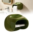 thumbnail image 3 of Wall Mounted Toilet Paper Holder With Storage Platform, Tissue Dispenser Rack For Bathroom, Rustproof Stainless Steel Organizer (Green ,19.7*15.7CM), 3 of 9
