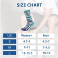 thumbnail image 5 of OpetHome 3 Pairs Colorful Striped Crew Five Toe Socks, Unisex Cotton Split Toe Athletic Socks for Daily Wear Cycling Running Large, 5 of 5