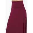 thumbnail image 5 of TheMogan Women's Casual Lounge Solid Foldable High Waist Draped Jersey Relaxed Long Maxi Skirt Wine S, 5 of 7