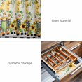 thumbnail image 6 of Placemats Set of 6, Sunflower Gnomes Woven Placemat, Linen Place Mats for Kitchen/Dining Tables, Spring Farmhouse Vintage Daisy Leaf Plaid Washable Table Mats for Party, 6 of 8