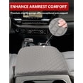 thumbnail image 3 of KBH Center Console Cover Compatible with Chevy Silverado & GMC Sierra 2019-2026, Tahoe & Suburban & Yukon 2021-2026, Leather Armrest Lid Cushion Protector, Gray(Bucket Seat Only), 3 of 8
