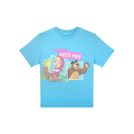 Masha and the Bear You ll Never Catch Me T Shirt Masha Riding