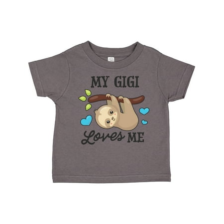 

Inktastic My Gigi Loves Me with Sloth and Hearts Boys or Girls Toddler T-Shirt