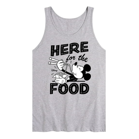 Disney - Mickey & Friends - Mickey Eating Noodles - Here for the Food - Men's Jersey Tank Top