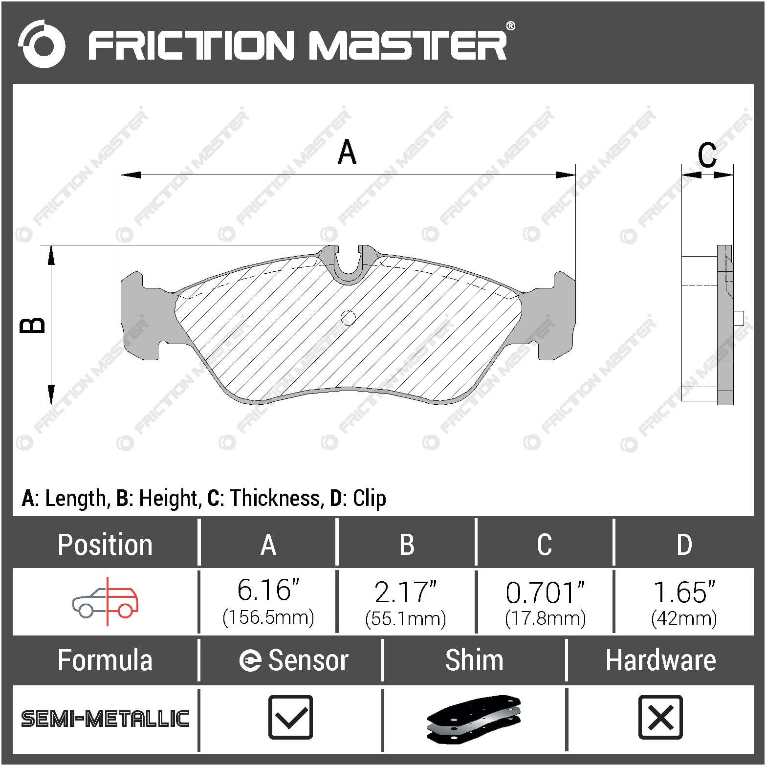 Bendix MKD529 Semi-Metallic Brake Pad Set Bendix MKD529 Semi-Metallic Brake Pad Set
