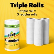 Bounty Essentials Paper Towels Select-A-Size, 2 Triple Rolls, White, 162 Sheets Per Roll