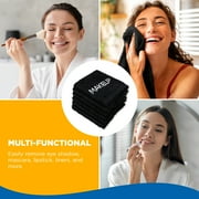 Ben Kaufman Black Makeup Towels - 13 x 13 Inch Makeup Towels - 100% Cotton Small Face Towel for Drying Face & Removing Makeup - Soft Makeup Remover Towel, Reusable & Washable Face Washcloth - 6 Count