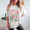 thumbnail image 5 of pwebopa Women's Trendy Oversized T Shirt Floral Graphic Tee Crewneck Short Sleeve Loose Cute Going Out Summer Tops, 5 of 6
