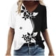 thumbnail image 1 of Camisetas con estampado floral con cuello en V para mujer Blusas femeninas cómodas a la moda Tops OAVQHLG3B Store  lin121212, 1 of 4