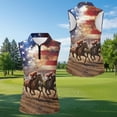 thumbnail image 4 of Aplkyhs American Flag Matching Golf Shirts for Couple Horse Racing Fit Plain Women Sport Cloth Golf Tennis Tank Top Racerback Design Golf Shirt Keep Cool in Hot Weather Quick Dry, 4 of 6