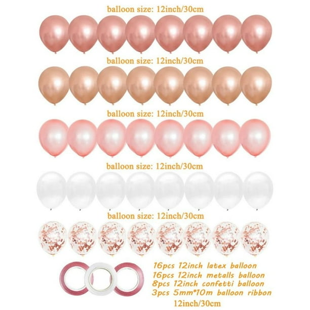 Globos Suministros para fiesta de boda Baby Shower Día de San Valentín Cumpleaños Rosa Feliz aniversario Decoración Niña Látex Día del Niño