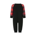 thumbnail image 5 of Family Matching Christmas Pajamas, Romper/Letter Print Long Sleeve Tops and Plaid Pants Sleepwear Loungewear Set, 5 of 10