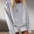 thumbnail image 2 of Gibobby Sudadera de mujer Sudaderas de Halloween para mujer camisetas de otoño y día festivo con cuello redondo(Gris,G), 2 of 4