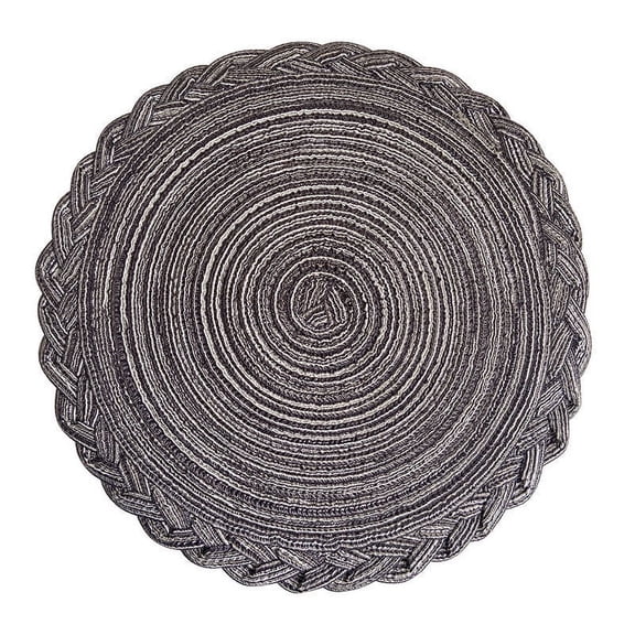 Nvzi Cotton Heat Resistant Placemats, Dining Room Table Mats, Protect Surfaces,Non-Slip Washable Table Mats，Kitchen Decor Accessories（Set of 6, Size 14.96in，Grey）