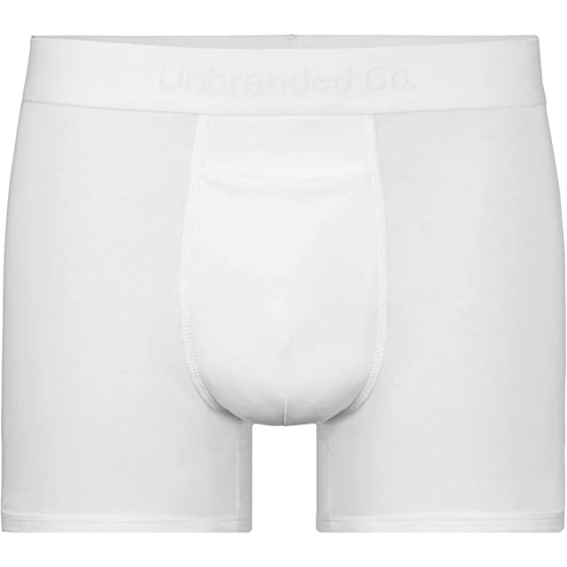 Boxer Para Hombre De Algodón Pima y Tela Spandex Unbranded Co Trunk White 2XL (41 44)