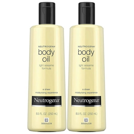 Neutrogena Body Oil Light Sesame Formula, Fragrance Free 8.5 oz (Pack of 2)
