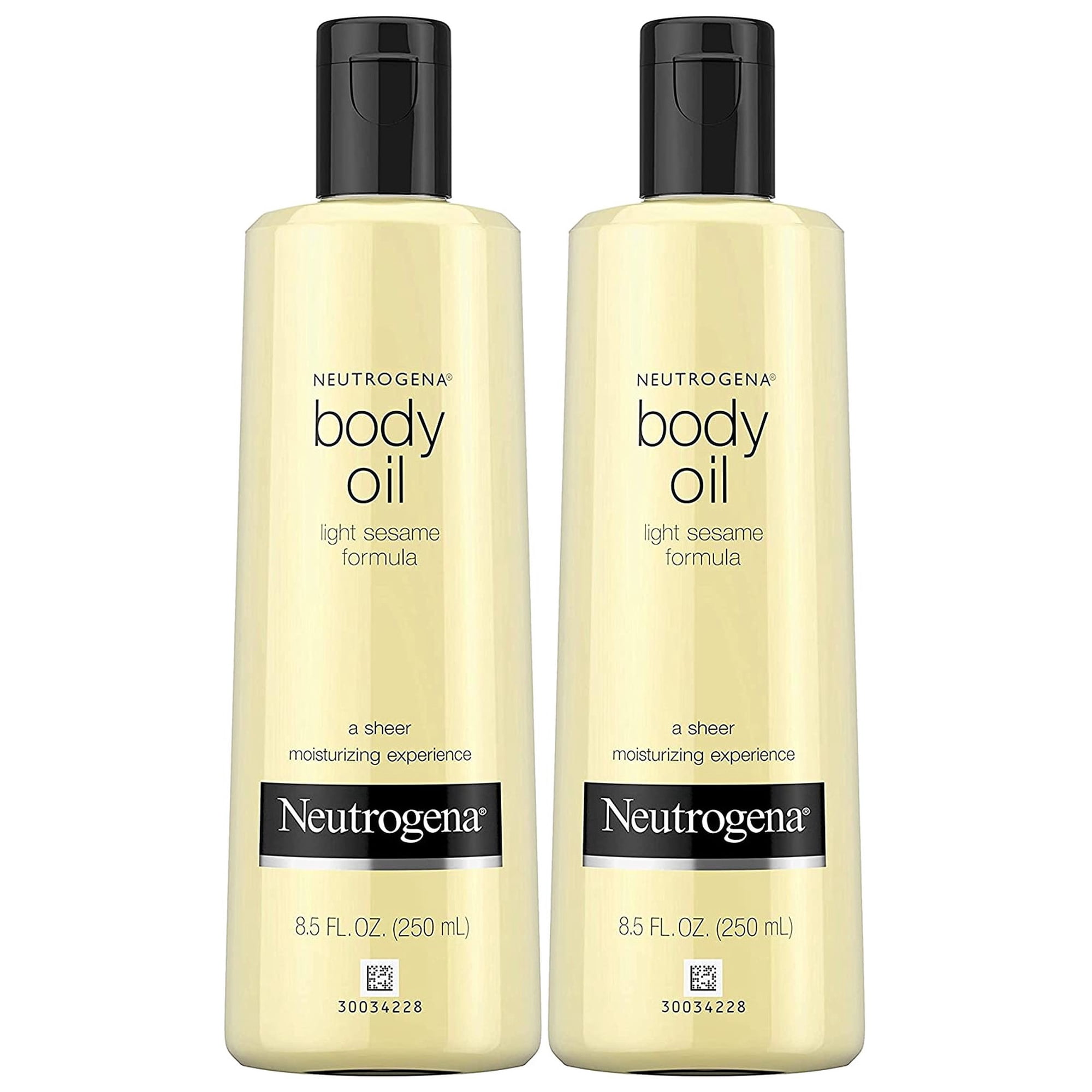 Neutrogena Body Oil Light Sesame Formula Fragrance Free 8.5 oz (Pack of 2)