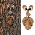 thumbnail image 3 of Tree Faces Decor Outdoor Tree Face Statues Old Man Tree Hugger Bark Ghost Face Decoration Halloween Easter Garden Creative Props., 3 of 6