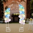 thumbnail image 4 of 2 PCS Wedding Stands Steel Tube Arch Backdrop Stand for Ceremony and Party Floor Standing Mount, 4 of 17