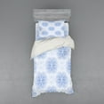 thumbnail image 2 of Ambesonne Blue Bedding Set 4 Pcs, Flower of Life Art, Queen, Pale Blue, 2 of 3