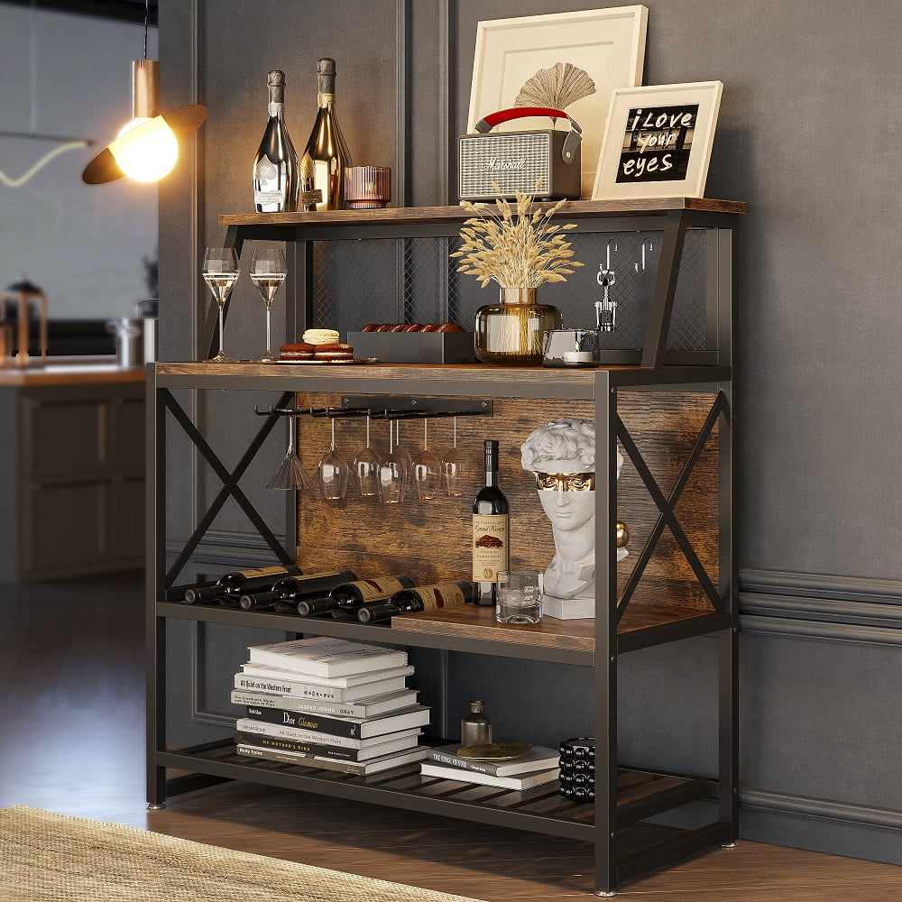 Bistro table with wine rack hotsell