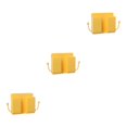 thumbnail image 3 of relayinert Wall Mounted Phone Charging Holder Remote Control Organizer Plastic Multifunctional Earphone Office Storage Box Yellow 3Set, 3 of 6