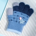 thumbnail image 1 of Guantes de lana para niños, otoño e invierno, para niños y niñas, cálidos y fríos, tejidos con hilo de cristal, con forma de estrella y cinco dedos, 1 of 6