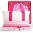thumbnail image 1 of Set de juego de mahjong MAJONIX de acrílico, 160 fichas, rosa, 1 of 7