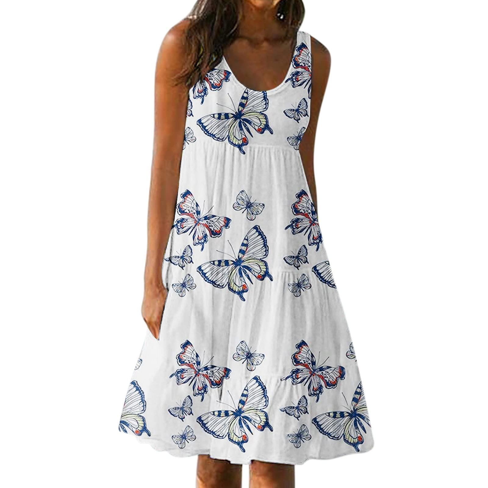 HSMQHJWE Women'S White Dresses Petite Dress With Pockets Women'S Summer