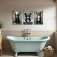 thumbnail image 2 of Hieng 3 Pieces Funny Bathroom Bear Wall Art Cute Black Bear with Toilet Paper Pictures Animal in Bathtub Canvas Prints Wildlife Poster for Cabin Decor, 2 of 6