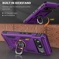 thumbnail image 4 of Phone Case for Google 8 Case,Google Pixel 8 Phone Case with Magnetic Ring Holder Stand,Heavy Duty Rugged Protective Cover for Google Pixel 8 Purple Women Men, 4 of 12