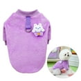 thumbnail image 3 of vnanda Pet Winter Clothes Pet Clothes Comfortable Cartoon Pattern Decor Winter Dog Pullover with Traction Ring for Cold Weather Warm Pet Clothes, 3 of 8