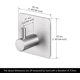 thumbnail image 4 of UBIUO Towel Hook Adhesive, Bathroom Robe Hook, Heavy Duty Wall Hook for Bedroom, Kitchen, Closet, SUS304 Stainless Steel Brushed Finish, 4 Pack, A7060, 4 of 4