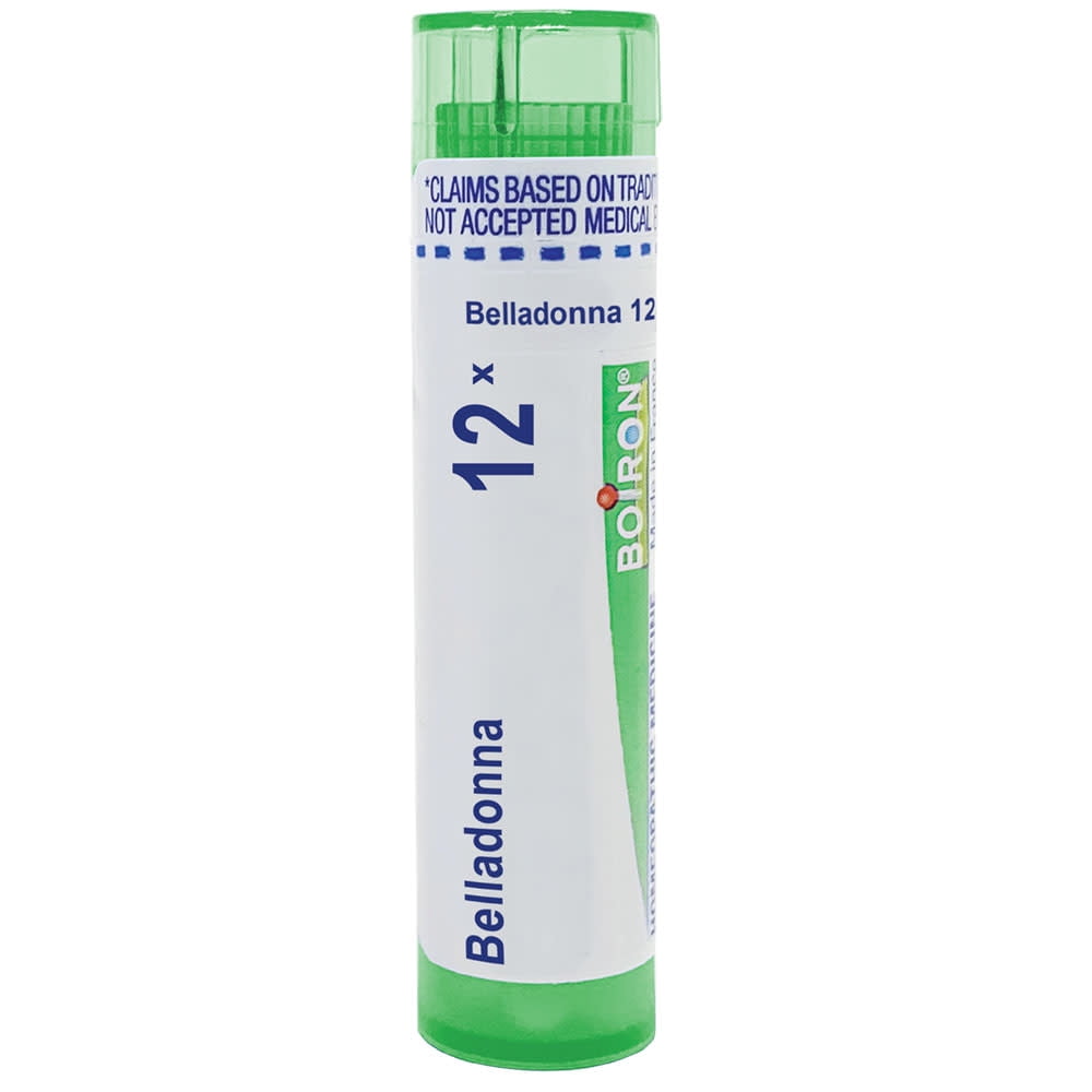 Boiron Belladonna 12X, Homeopathic Medicine for High Fever (Up To 102F) Of Sudden Onset With Perspiration, 80 Pellets